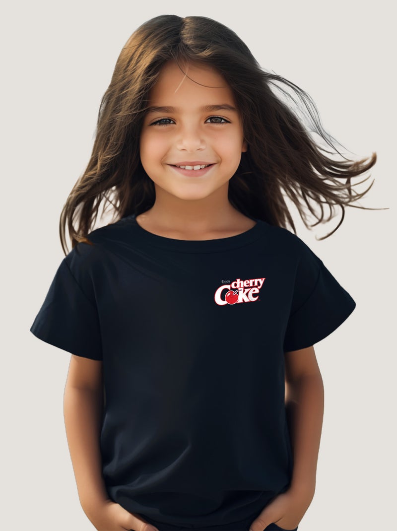 Tshirt Enfant CHERRY COKE CŒUR Bleu marine - Kiabi