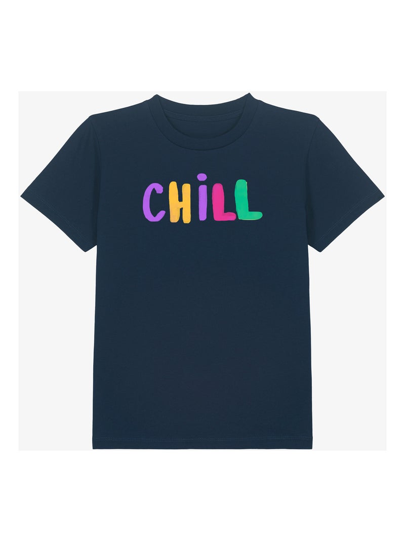 Tshirt Enfant CHILL COLOR Bleu marine - Kiabi