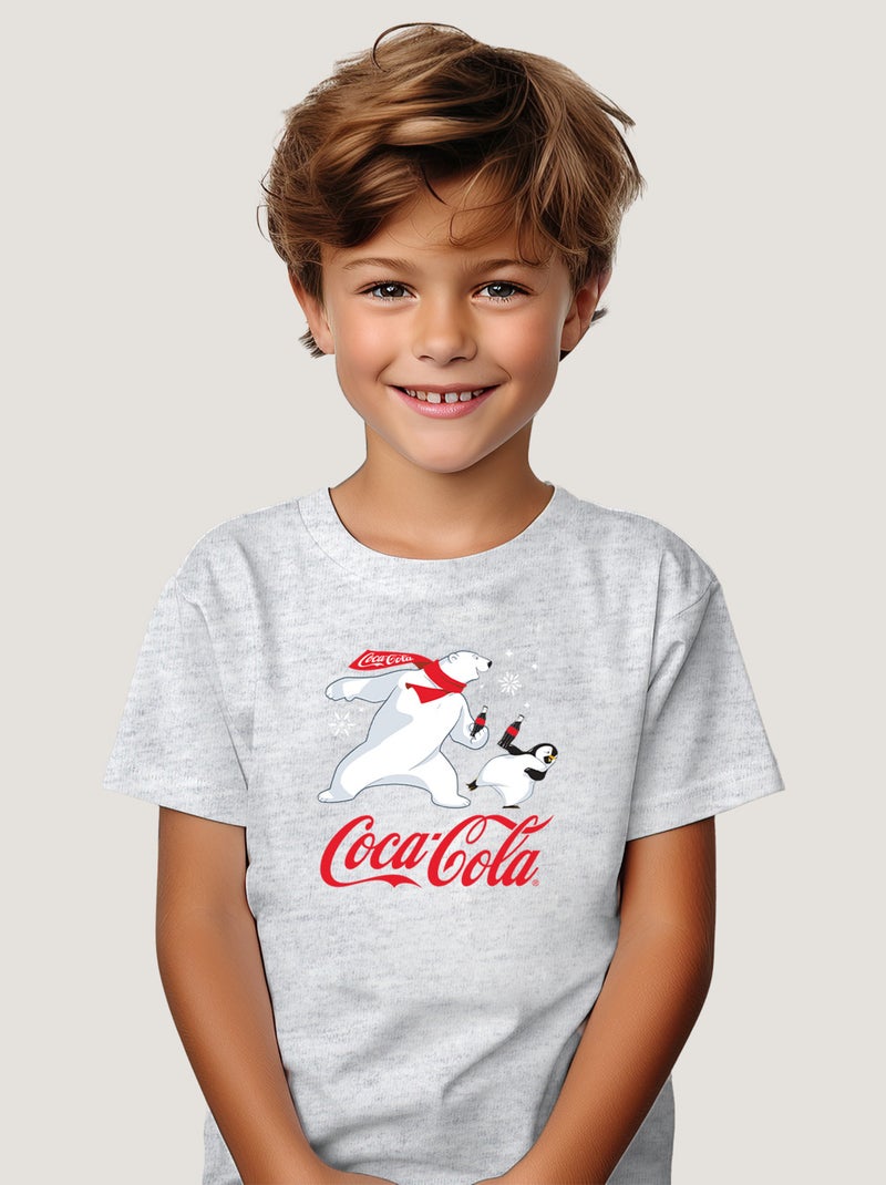 Tshirt Enfant COCA COLA 2 Gris chiné - Kiabi
