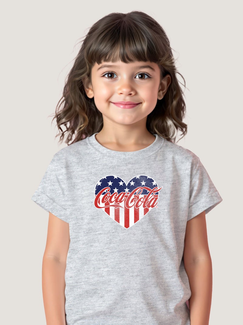 Tshirt Enfant COCA COLA 5 Gris chiné - Kiabi