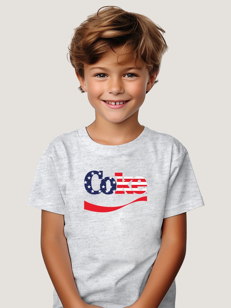 Tshirt Enfant COKE Gris chiné - Kiabi