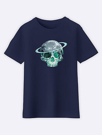 Tshirt Enfant COSMIC SKULL GREEN
