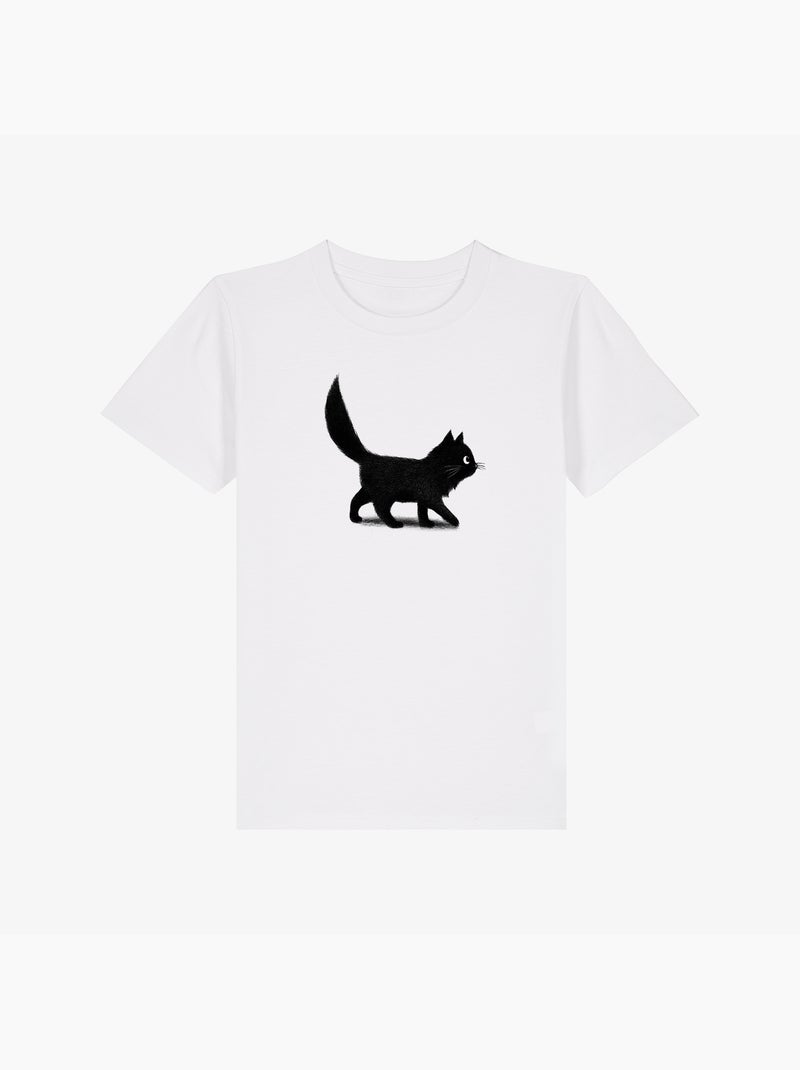 Tshirt Enfant CREEPING CAT Blanc - Kiabi