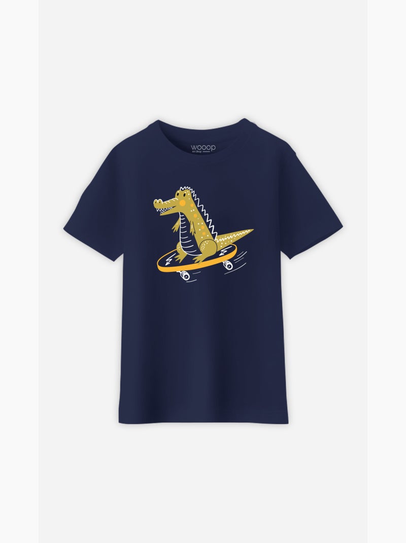 Tshirt Enfant CROCO SKATE Bleu marine - Kiabi