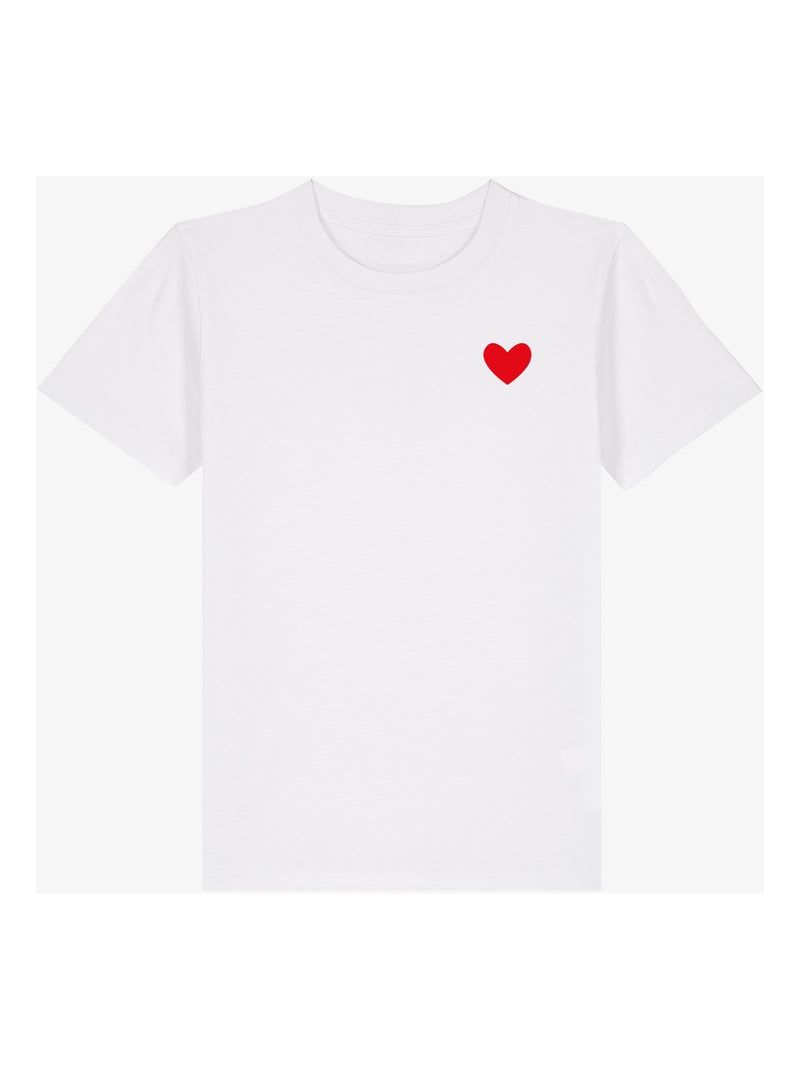 Tshirt Enfant DESSIN PETIT COEUR Blanc - Kiabi