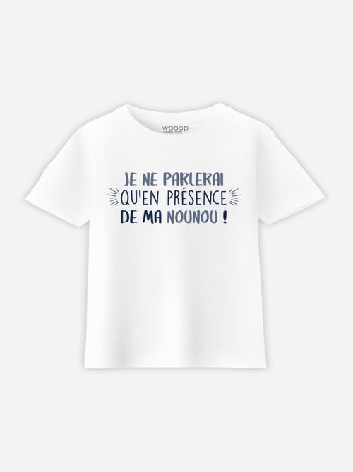 Tshirt Enfant EN PRESENCE DE MA NOUNOU - Kiabi