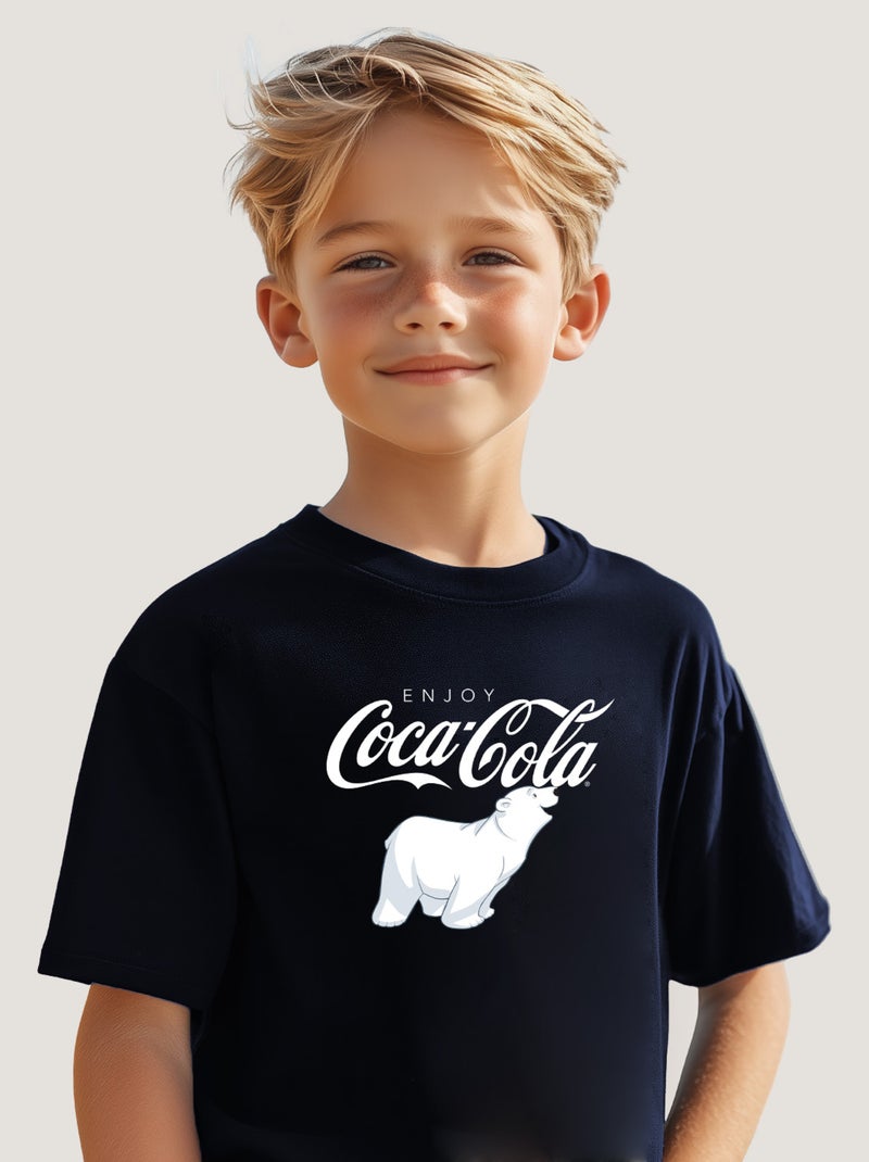 Tshirt Enfant ENJOY COCA COLA Bleu marine - Kiabi