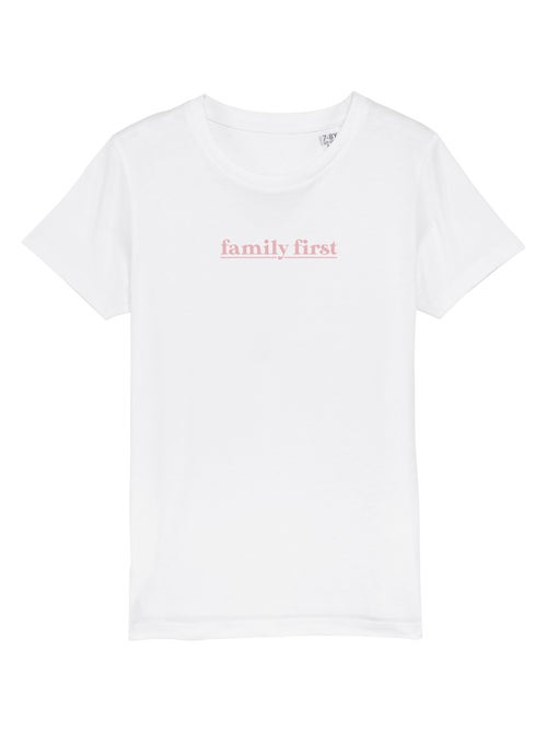 Tshirt Enfant FAMILY FIRST ROSE - Kiabi