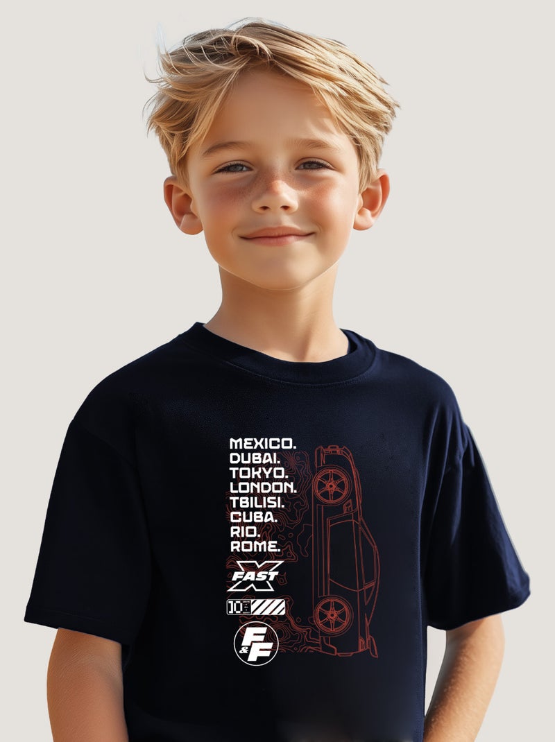 Tshirt Enfant FAST AND FURIOUS 1 Bleu marine - Kiabi