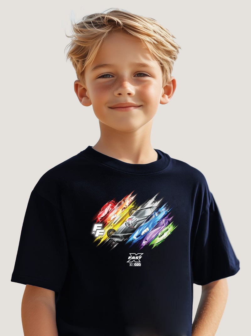 Tshirt Enfant FAST AND FURIOUS 4 Bleu marine - Kiabi
