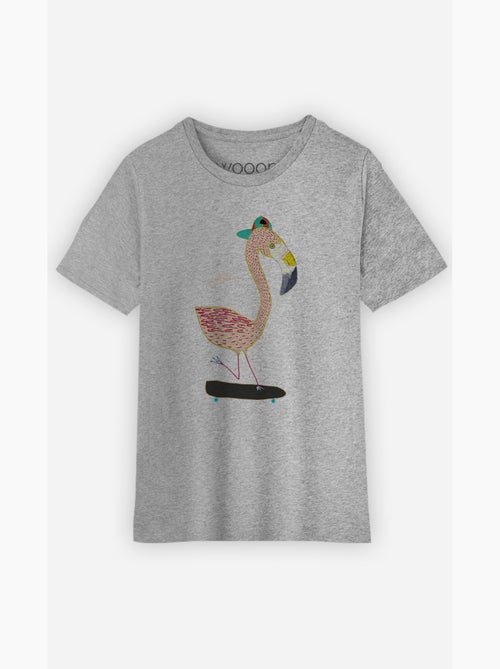 Tshirt Enfant FLAMINGO SKATER - Kiabi