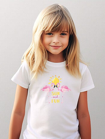 Tshirt Enfant FLAMINGO-SUN-AND-FUN