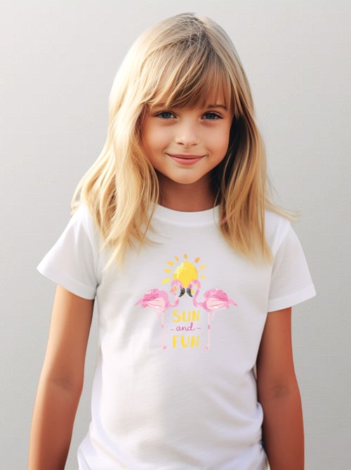 Tshirt Enfant FLAMINGO-SUN-AND-FUN - Kiabi