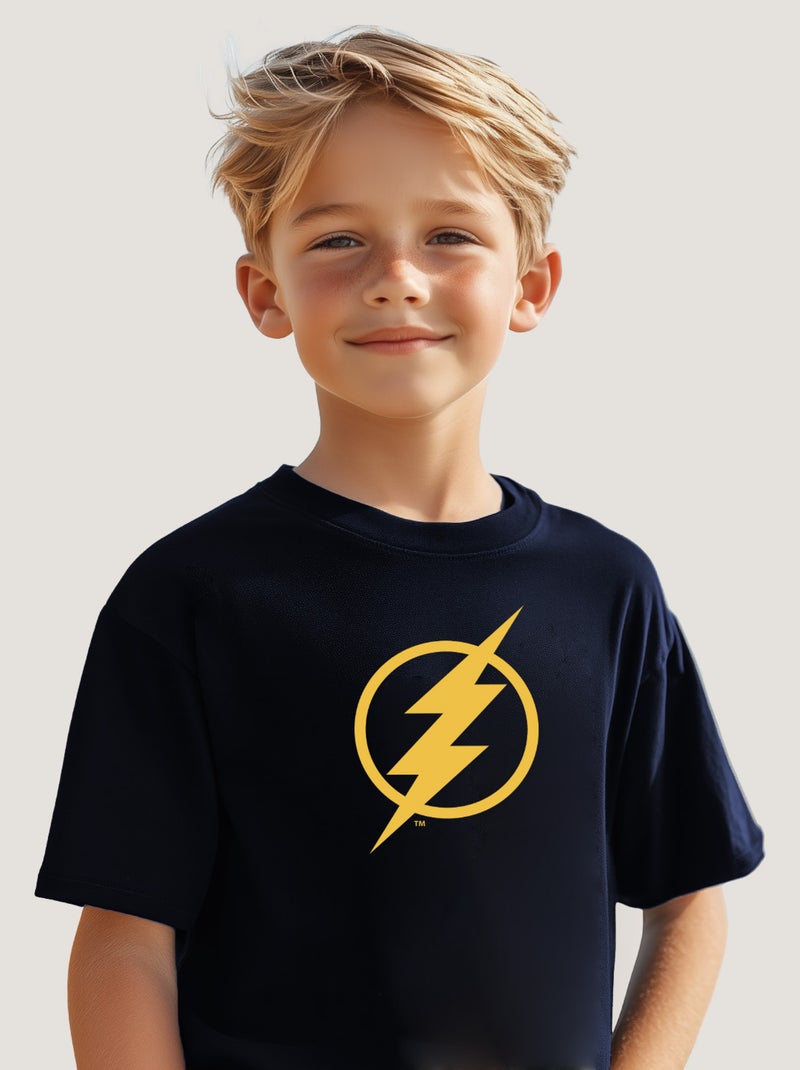 Tshirt Enfant FLASH LOGO YALLOW Bleu marine - Kiabi