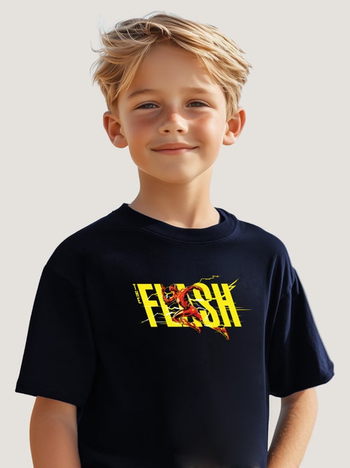 Tshirt Enfant FLASH YELLOW SAVING THE FUTURE AND PAST - Kiabi