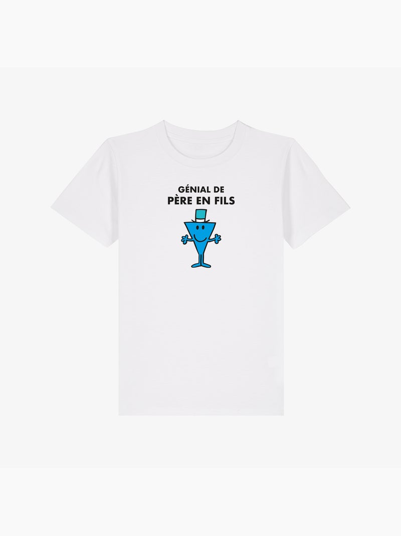 Tshirt Enfant GENIAL DE PERE EN FILS Blanc - Kiabi