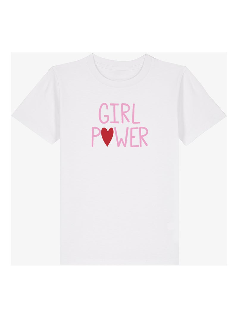 Tshirt Enfant GIRL POWER MPT Blanc - Kiabi