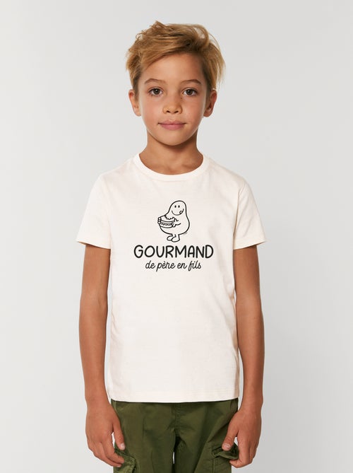 Tshirt Enfant GOURMAND DE PERE EN FILS - Kiabi