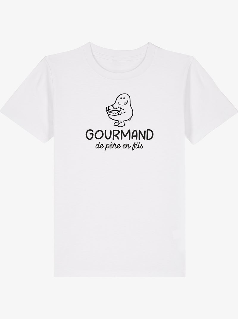 Tshirt Enfant GOURMAND DE PERE EN FILS Blanc - Kiabi