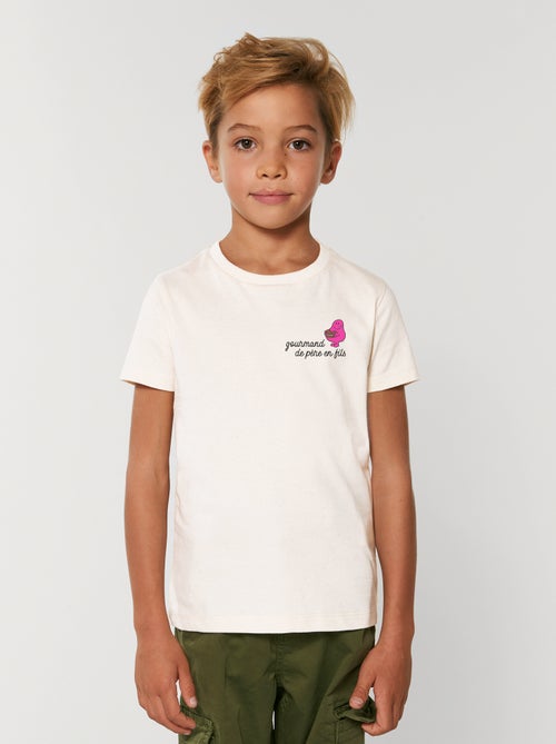 Tshirt Enfant GOURMAND DE PERE EN FILS COEUR - Kiabi