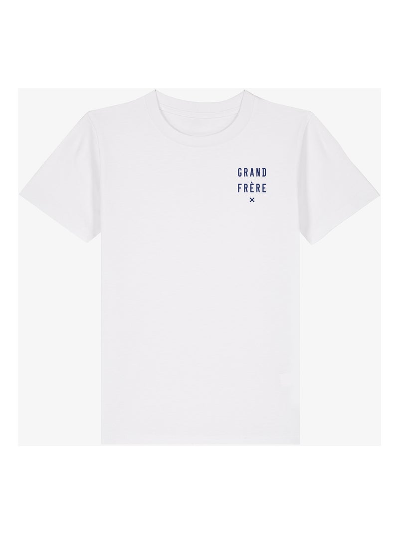 Tshirt Enfant GRAND FRÈRE X CŒUR WAF Blanc - Kiabi