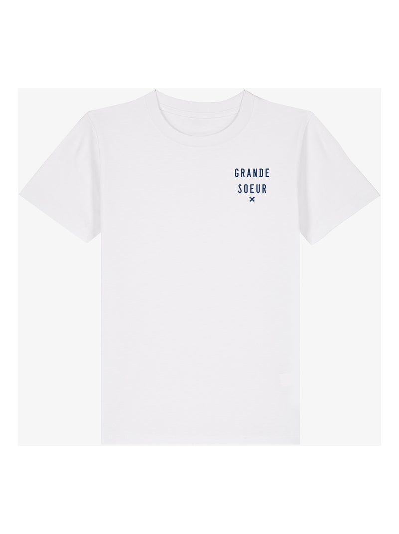 Tshirt Enfant GRANDE SŒUR X CŒUR WAF Blanc - Kiabi