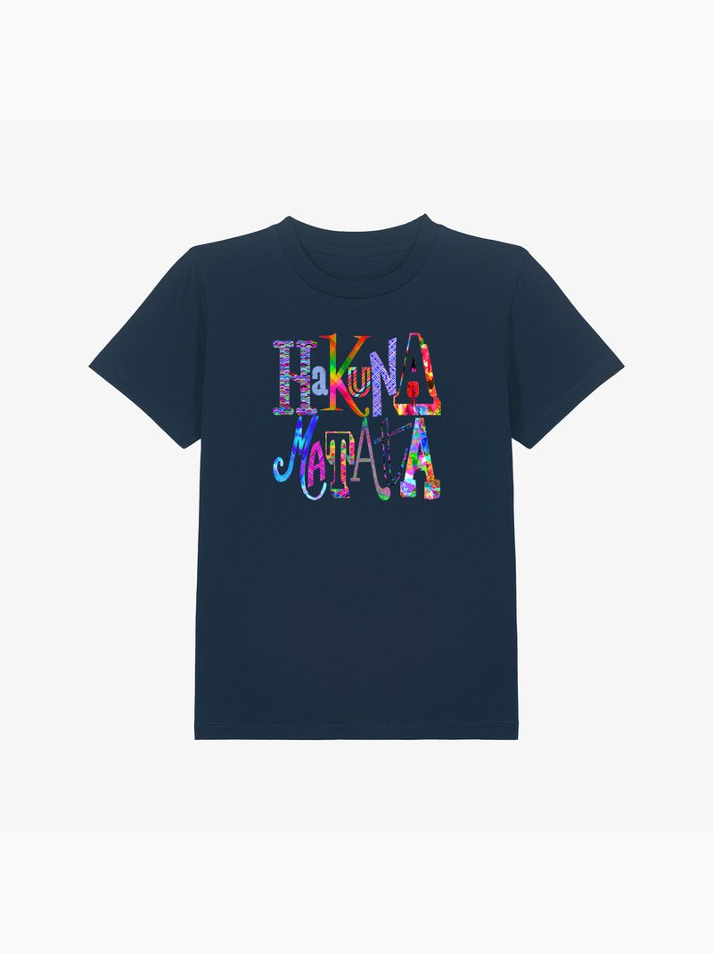 Tshirt Enfant HAKUNA MATATA COLOR Bleu marine - Kiabi
