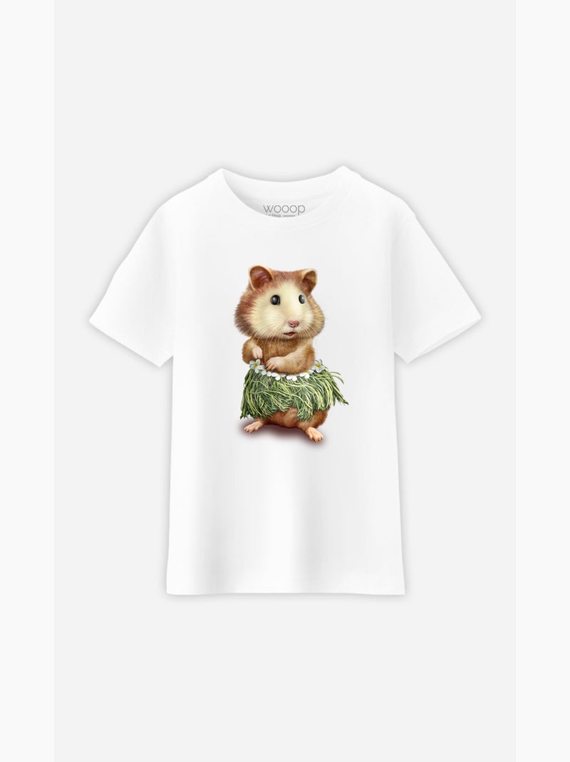 Tshirt Enfant HAMSTER HULA Blanc - Kiabi