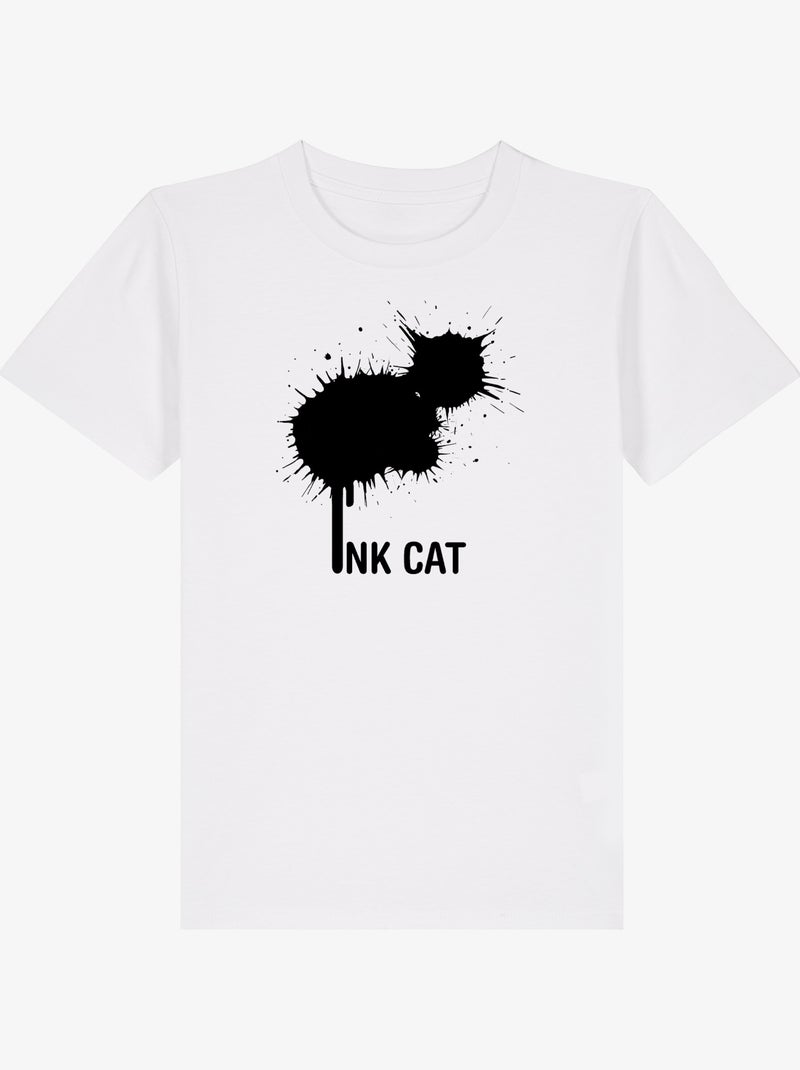 Tshirt Enfant INK CAT Blanc - Kiabi
