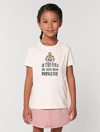 Tshirt Enfant JE M EN FOUS JE SUIS UNE PRINCESSE