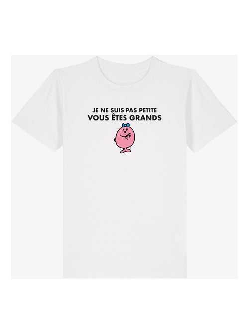 Tshirt Enfant JE NE SUIS PAS PETITE VOUS ETES GRANDS - Kiabi