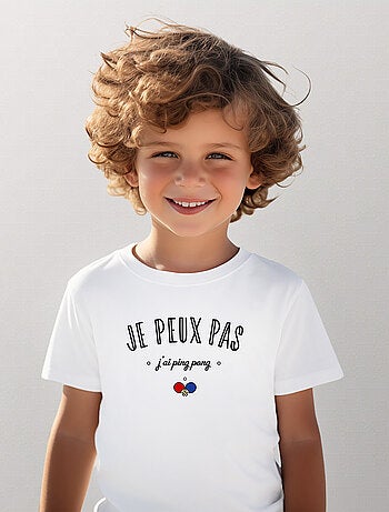 Tshirt Enfant JE PEUX PAS J'AI PING PONG