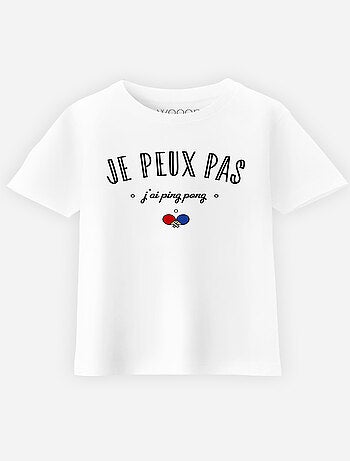 Tshirt Enfant JE PEUX PAS J'AI PING PONG
