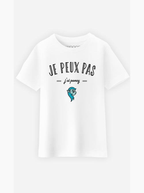 Tshirt Enfant JE PEUX PAS J'AI PONEY - Kiabi