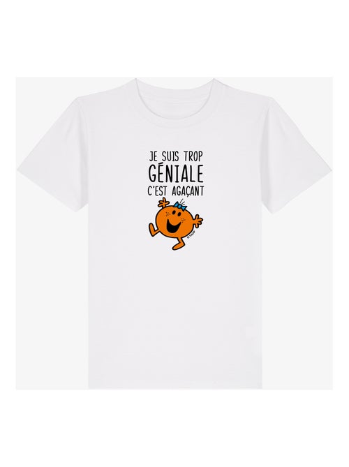 Tshirt Enfant JE SUIS TROP GÉNIALE C'EST AGAÇANT - Kiabi