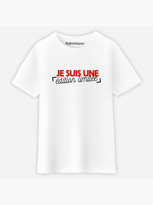 Tshirt Enfant JE SUIS UNE EDITION LIMITEE - Kiabi