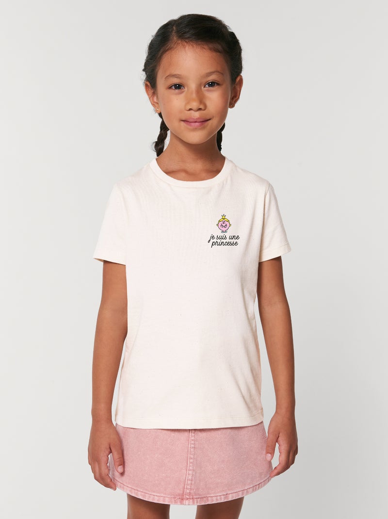 Tshirt Enfant JE SUIS UNE PRINCESSE COEUR Blanc - Kiabi