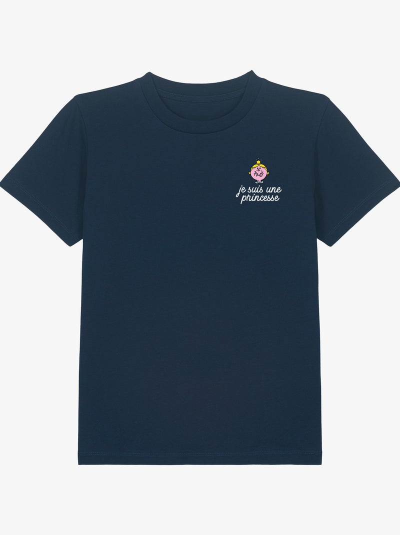 Tshirt Enfant JE SUIS UNE PRINCESSE COEUR Bleu marine - Kiabi