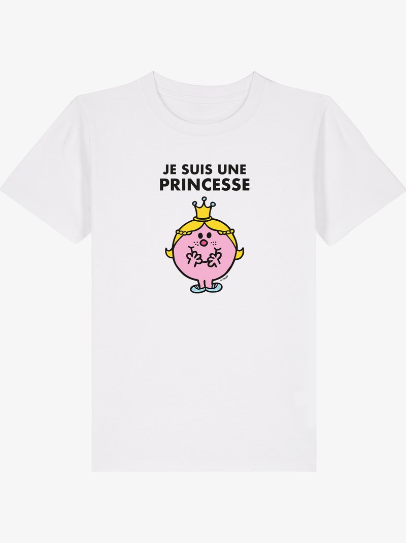 Tshirt Enfant JE SUIS UNE PRINCESSE FACE Blanc - Kiabi