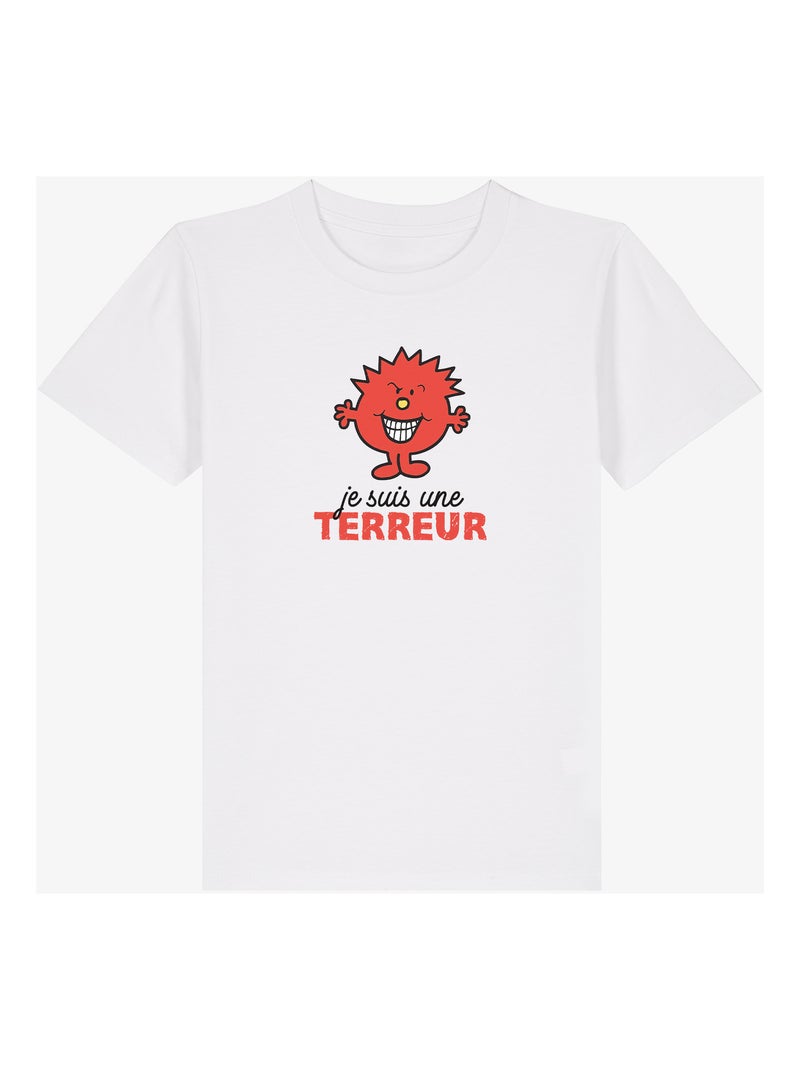Tshirt Enfant JE SUIS UNE TERREUR Blanc - Kiabi