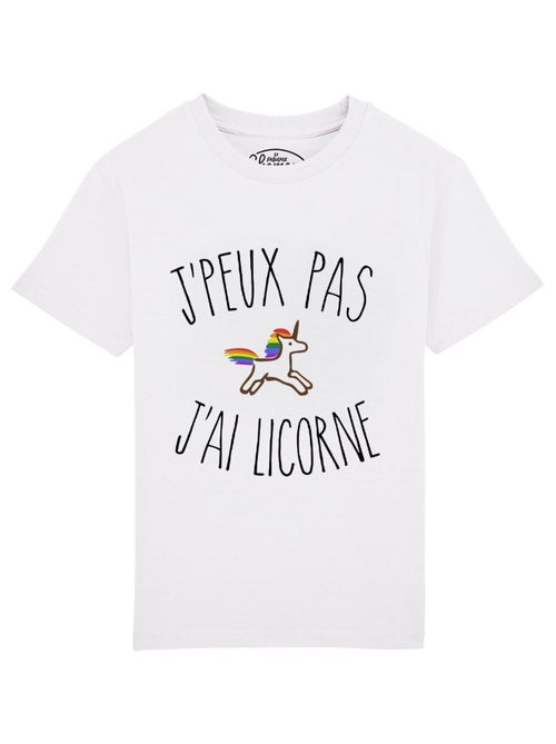 Tshirt Enfant J'PEUX PAS J'AI LICORNE - Kiabi