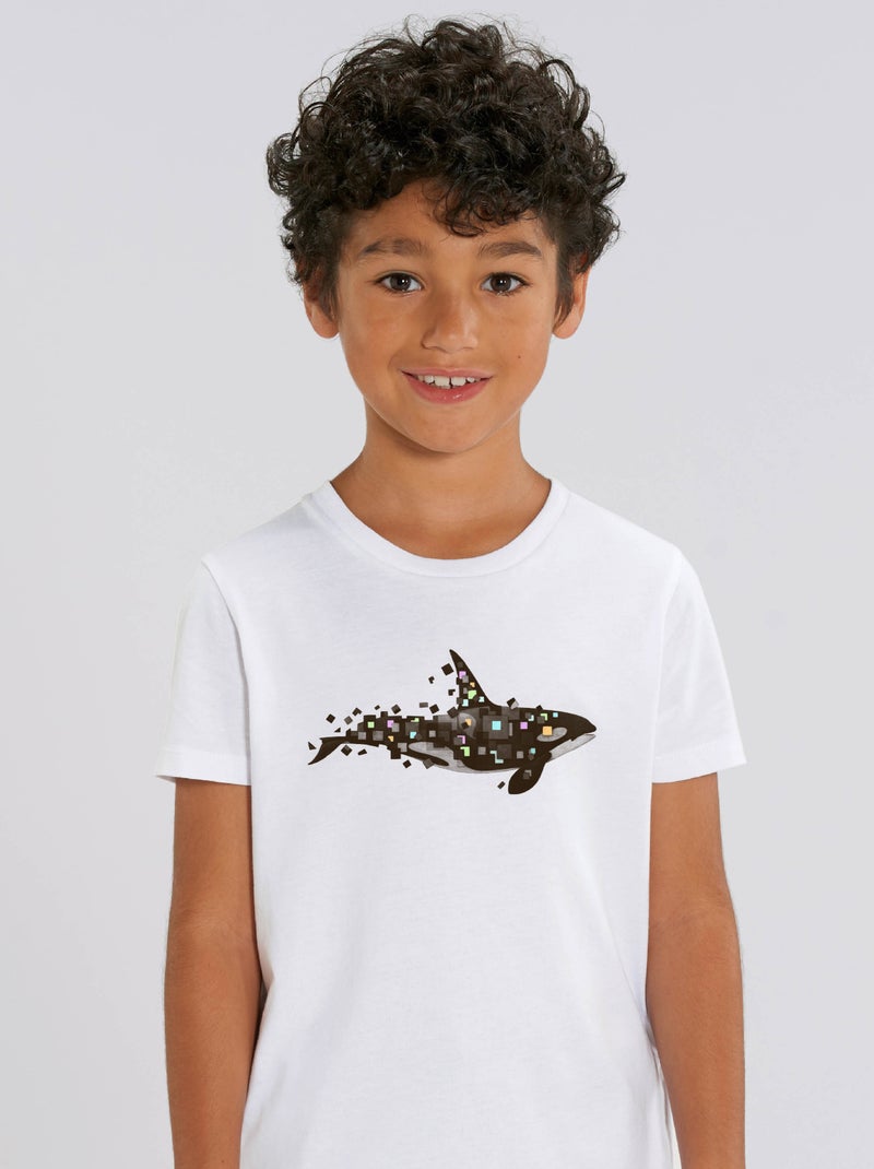 Tshirt Enfant KILLER WHALE Blanc - Kiabi