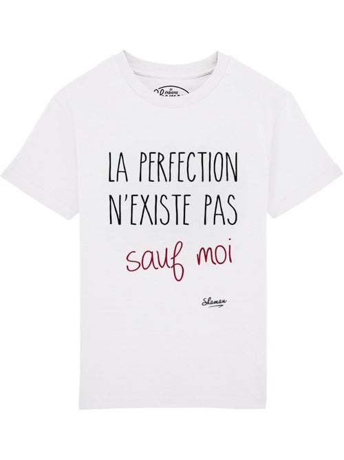 Tshirt Enfant LA PERFECTION N'EXISTE PAS SAUF MOI - Kiabi