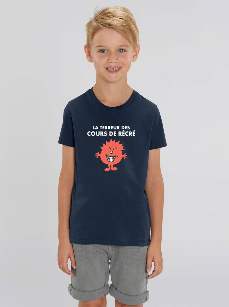 Tshirt Enfant LA TERREUR DES COURS DE RECRE Bleu marine - Kiabi