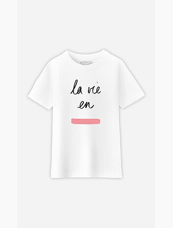 Tshirt Enfant LA VIE EN ROSE
