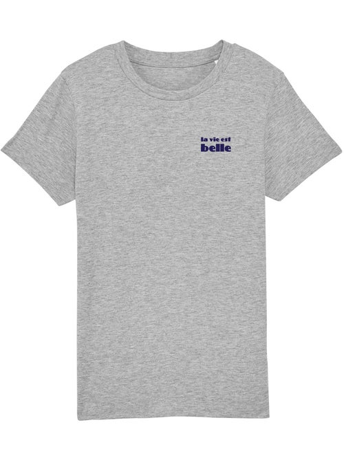 Tshirt Enfant LA VIE EST BELLE CŒUR - Kiabi