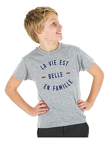 Tshirt Enfant LA VIE EST BELLE EN FAMILLE