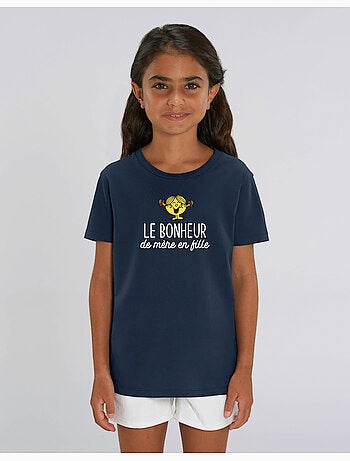 Tshirt enfant le bonheur de mere en fille - noël