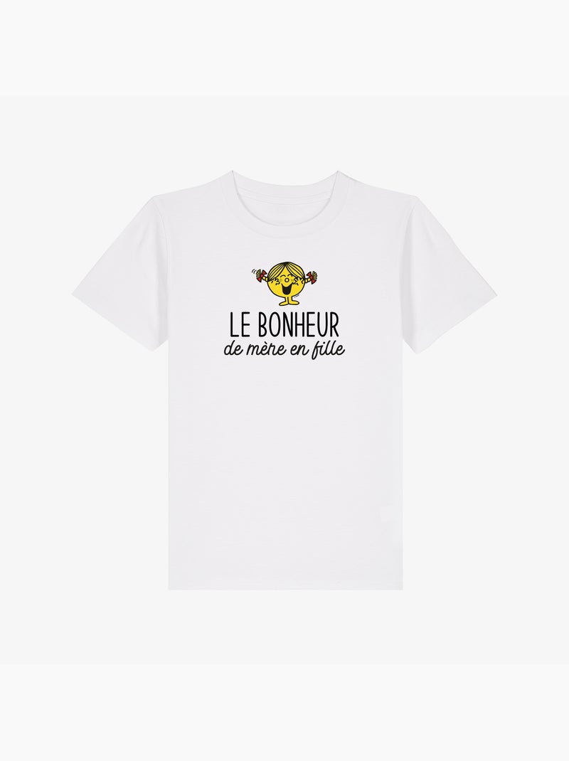 Tshirt Enfant LE BONHEUR DE MERE EN FILLE Blanc - Kiabi
