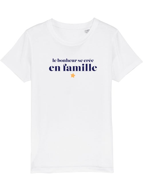 Tshirt Enfant LE BONHEUR SE CRÉE EN FAMILLE - Kiabi
